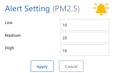 AIS Sensor Alert Settings