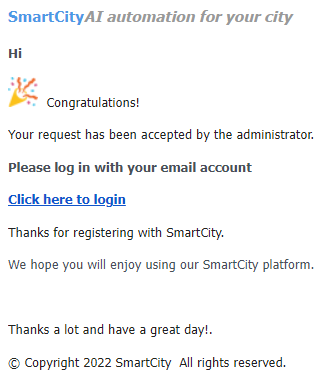 Request approved mail