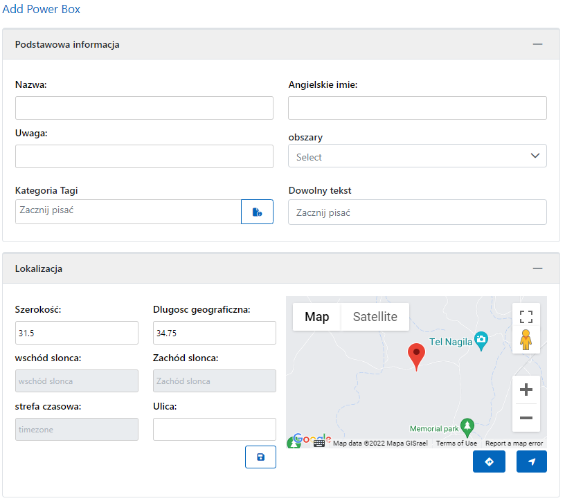 Dodaj skrzynkę zasilającą
