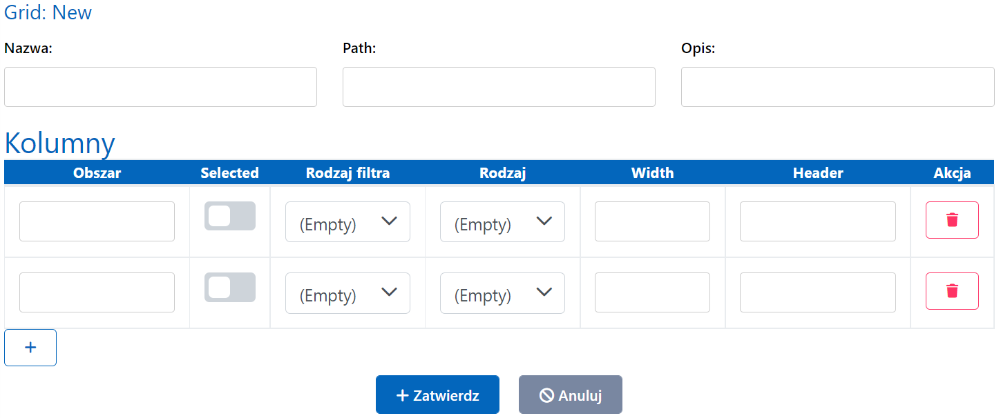 Dodaj kolumnę siatki