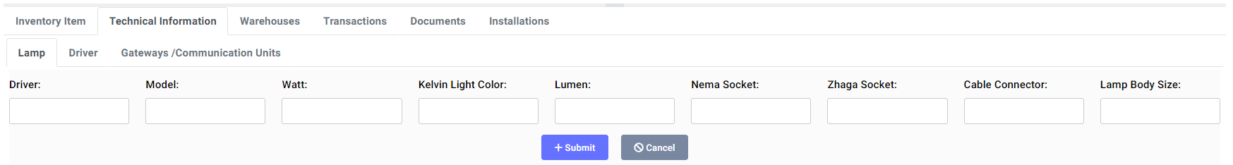 Dodaj informacje o lampie