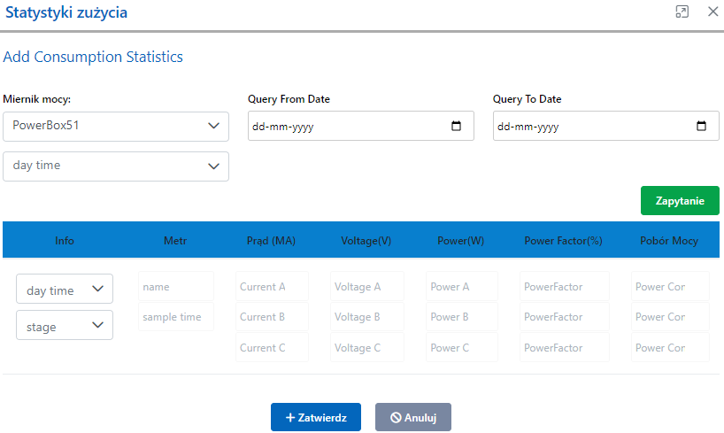 Dodaj migawki i statystyki